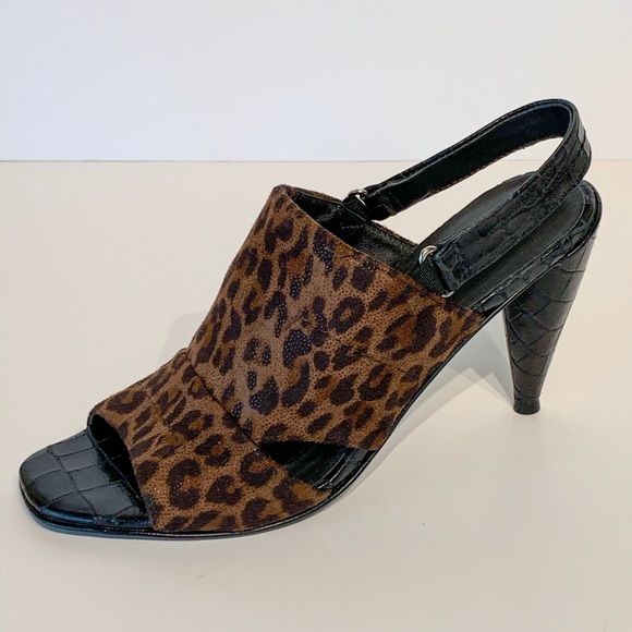 Donald J Pliner Leopard Ima Straped Heel Sz. 7 M - Picture 5 of 8